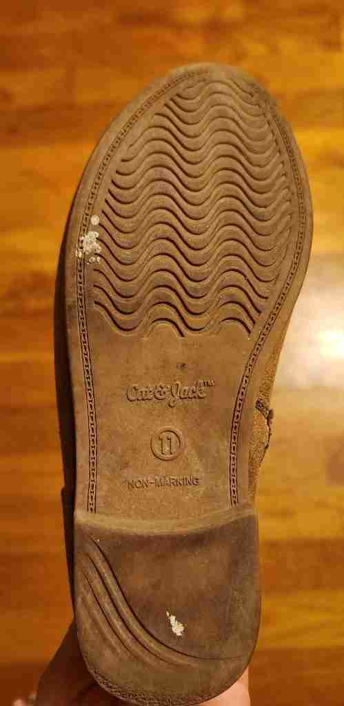 Cat & Jack boot tread view.